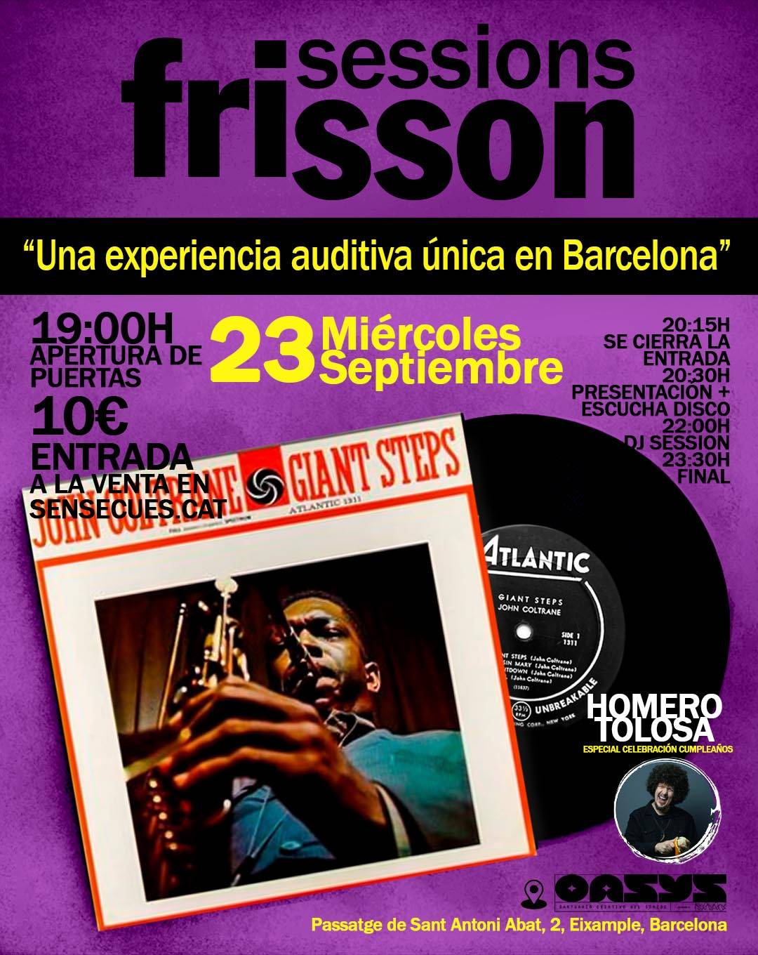Frisson Sessions - John Coltrane "Giant Steps"