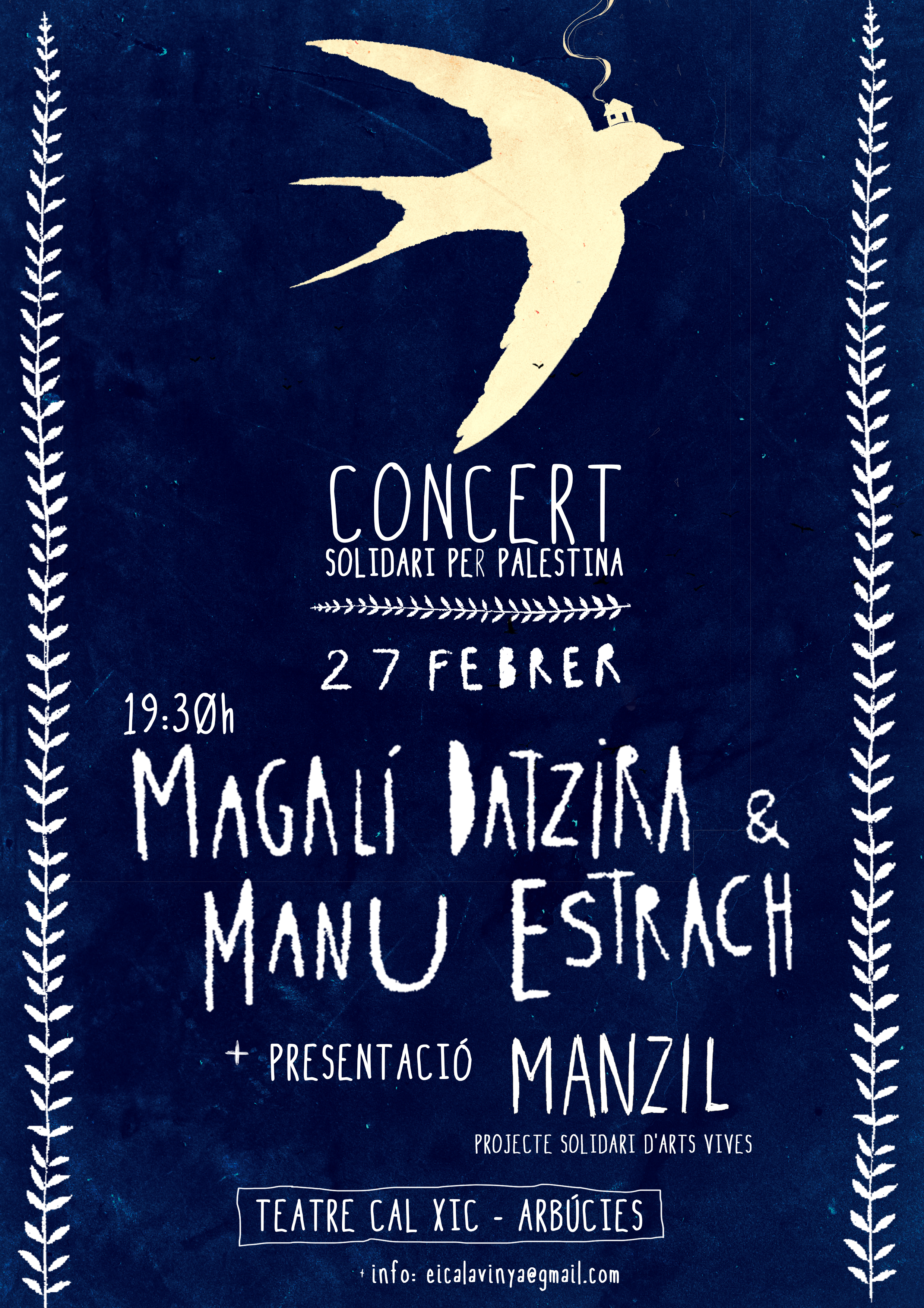 MANZIL; Concert Magalí Datzira i Manu Estrach per Palestina + presentació del projecte
